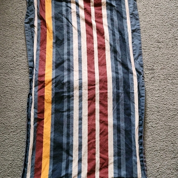 PENDLETON Serape Striped Sherpa Fleece Blanket Sham Blue Reversible 90 x 65 - Picture 8 of 9